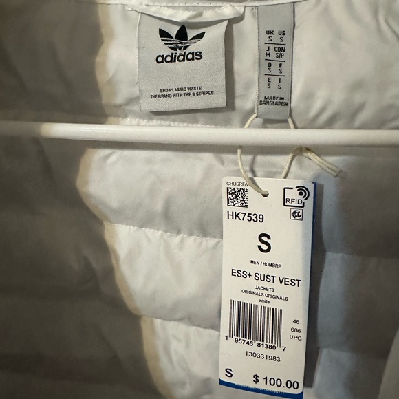 Adidas Originals Sleeveless Puffer Vest Men's Large HK7539 ESS+ SUST Vest Jacket - Picture 5 of 7